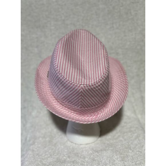 Peter Grimm Fedora Hat Small/Medium Pink And White Striped - Picture 4 of 6